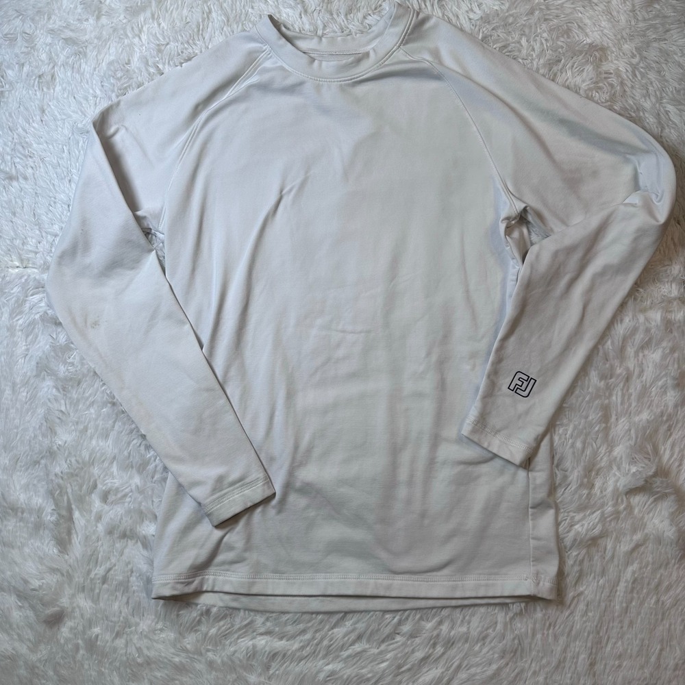 FootJoy FJ ThermoSeries Base Layer Shirt Mens M White Golf Pullover 30552